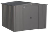 Arrow Classic Galvanized Steel Storage Shed, Charcoal, 8-ft x 8-ft