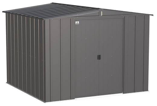 Arrow Classic Galvanized Steel Storage Shed, Charcoal, 8-ft x 8-ft