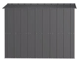 Arrow Classic Galvanized Steel Storage Shed, Charcoal, 8-ft x 8-ft image 7
