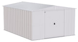 Arrow Classic Galvanized Steel Storage Shed, Flute Grey, 10-ft x 14-ft image 2