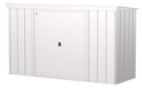 Arrow Classic Galvanized Steel Storage Shed, Flute Grey, 10-ft x 4-ft