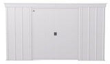 Arrow Classic Galvanized Steel Storage Shed, Flute Grey, 10-ft x 4-ft image 3