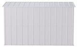 Arrow Classic Galvanized Steel Storage Shed, Flute Grey, 10-ft x 4-ft image 6