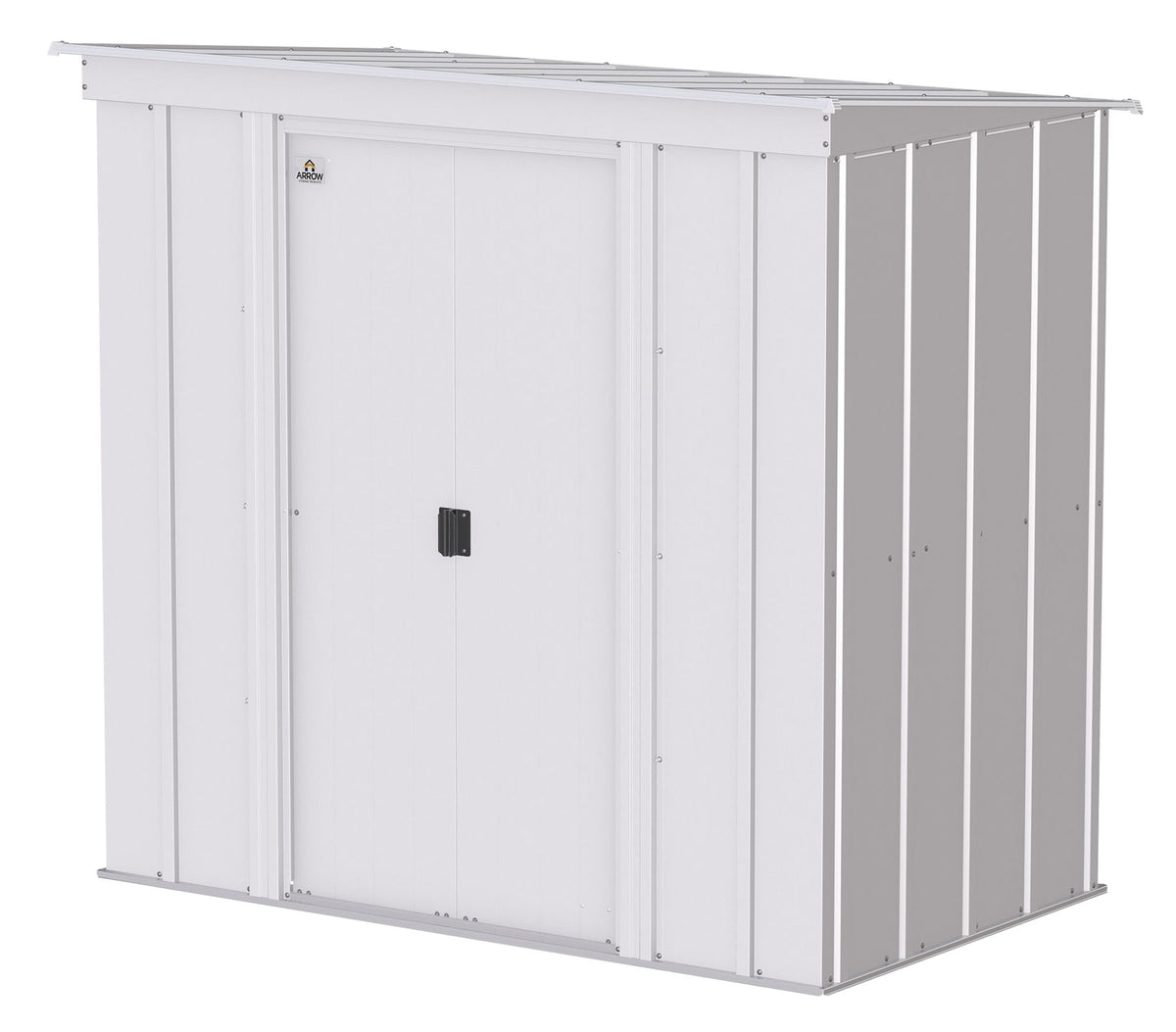 Arrow Classic Galvanized Steel Storage Shed, Flute Grey, 6-ft x 4-ft