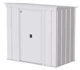 Arrow Classic Galvanized Steel Storage Shed, Flute Grey, 6-ft x 4-ft