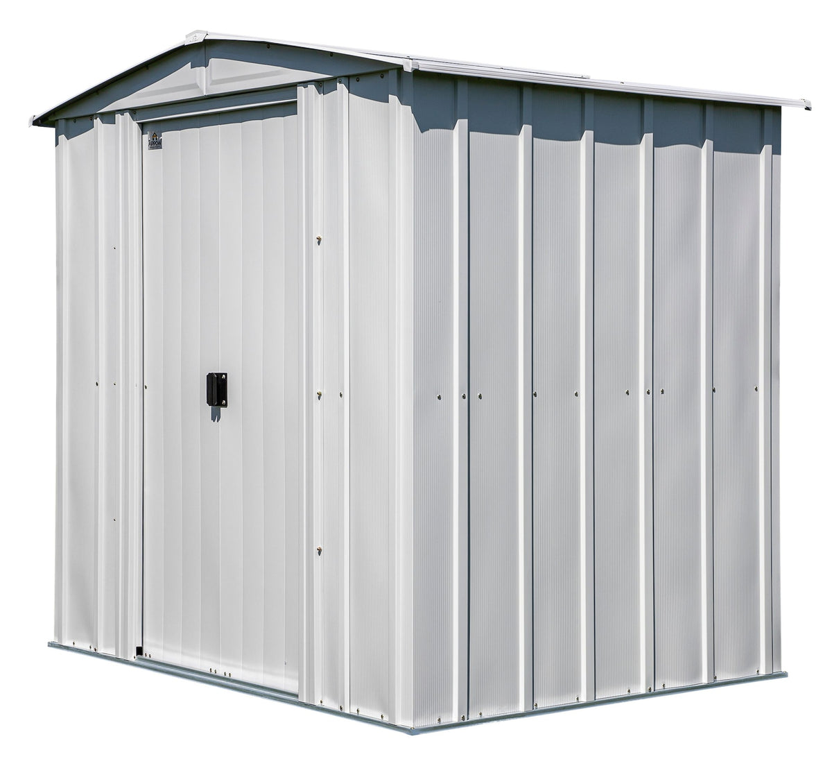 Arrow Classic Galvanized Steel Storage Shed, Flute Grey, 6-ft x 5-ft