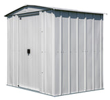 Arrow Classic Galvanized Steel Storage Shed, Flute Grey, 6-ft x 5-ft