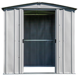Arrow Classic Galvanized Steel Storage Shed, Flute Grey, 6-ft x 5-ft image 4