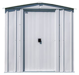 Arrow Classic Galvanized Steel Storage Shed, Flute Grey, 6-ft x 5-ft image 5