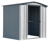 Arrow Classic Galvanized Steel Storage Shed, Flute Grey, 6-ft x 5-ft image 8
