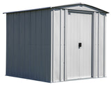Arrow Classic Galvanized Steel Storage Shed, Flute Grey, 6-ft x 7-ft