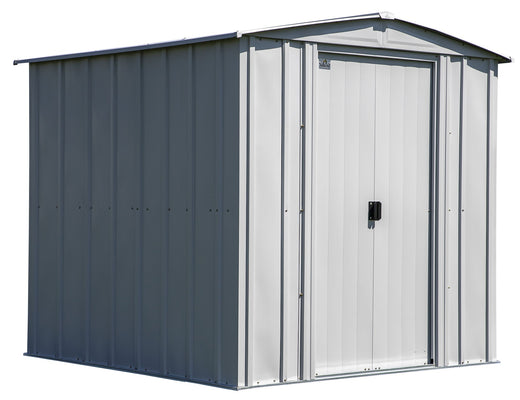 Arrow Classic Galvanized Steel Storage Shed, Flute Grey, 6-ft x 7-ft
