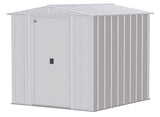 Arrow Classic Galvanized Steel Storage Shed, Flute Grey, 6-ft x 7-ft image 2