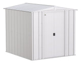 Arrow Classic Galvanized Steel Storage Shed, Flute Grey, 6-ft x 7-ft image 3