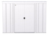 Arrow Classic Galvanized Steel Storage Shed, Flute Grey, 8-ft x 4-ft image 3