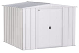 Arrow Classic Galvanized Steel Storage Shed, Flute Grey, 8-ft x 8-ft