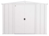 Arrow Classic Galvanized Steel Storage Shed, Flute Grey, 8-ft x 8-ft image 3