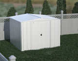 Arrow Classic Galvanized Steel Storage Shed, Flute Grey, 8-ft x 8-ft image 8
