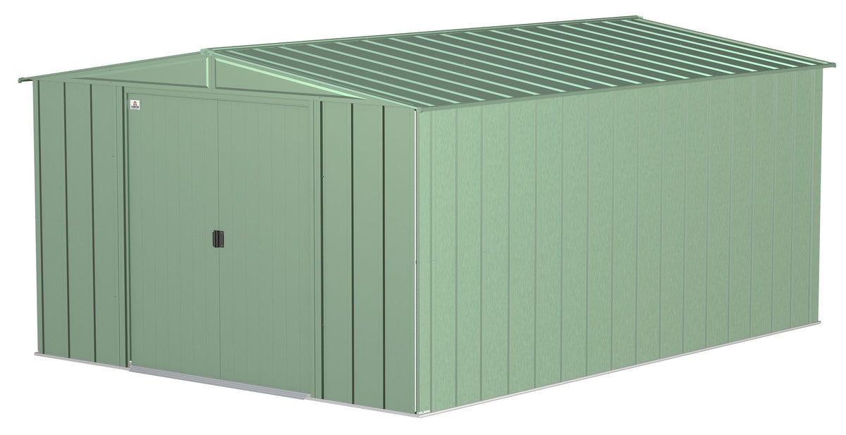 Arrow Classic Galvanized Steel Storage Shed, Sage Green, 10-ft x 14-ft