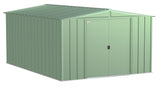 Arrow Classic Galvanized Steel Storage Shed, Sage Green, 10-ft x 14-ft image 3