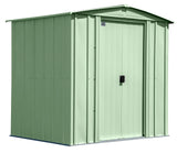 Arrow Classic Galvanized Steel Storage Shed, Sage Green, 6-ft x 5-ft image 2