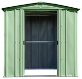 Arrow Classic Galvanized Steel Storage Shed, Sage Green, 6-ft x 5-ft image 4