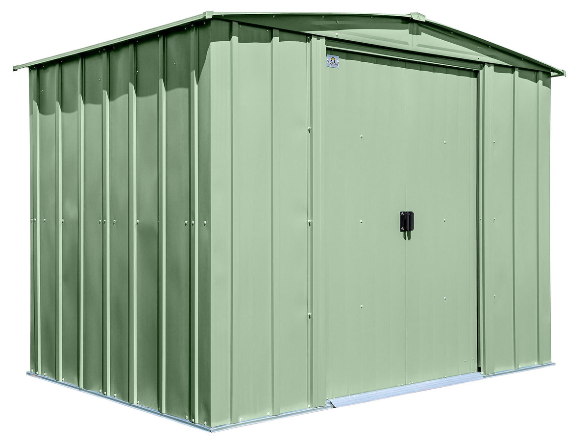 Arrow Classic Galvanized Steel Storage Shed, Sage Green, 8-ft x 6-ft