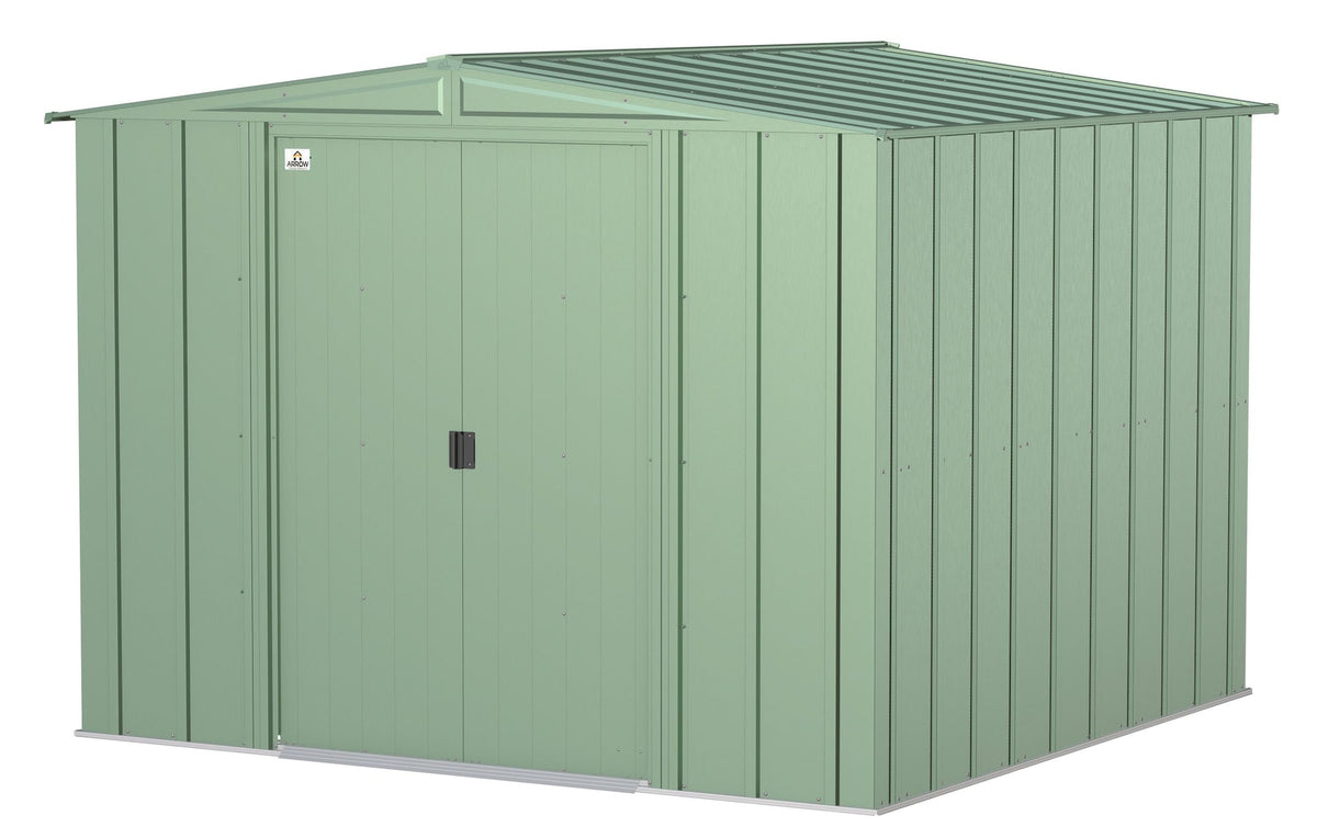 Arrow Classic Galvanized Steel Storage Shed, Sage Green, 8-ft x 8-ft