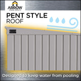 Arrow Elite 10x4-ft Galvalume Corrosion-Resistant Steel Shed image 8