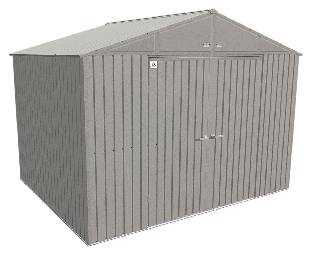 Arrow Elite 12x16-ft Cool Grey Corrosion-Resistant Steel Shed