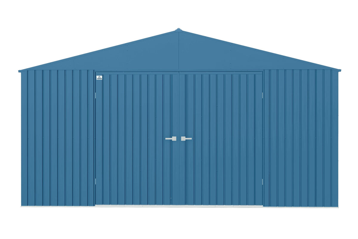 Arrow Elite 14x12-ft Blue Grey Corrosion-Resistant Steel Shed