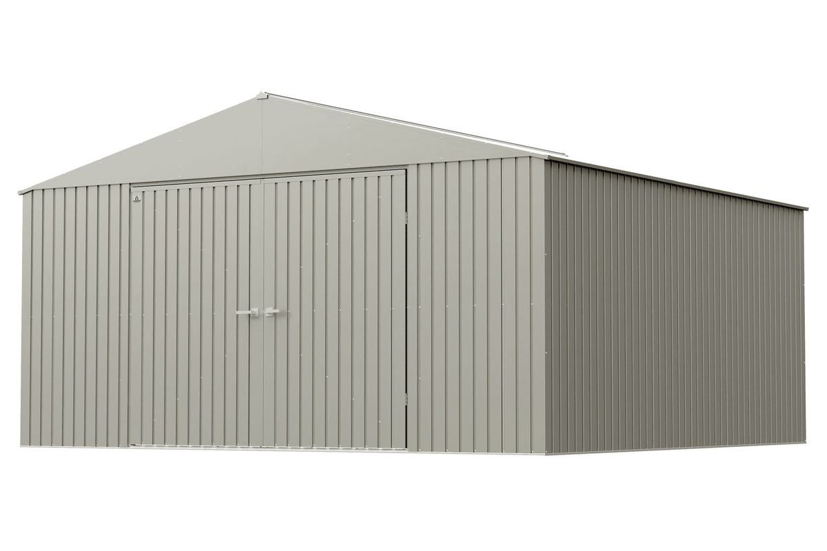 Arrow Elite 14x14-ft Cool Grey Corrosion-Resistant Steel Storage Shed