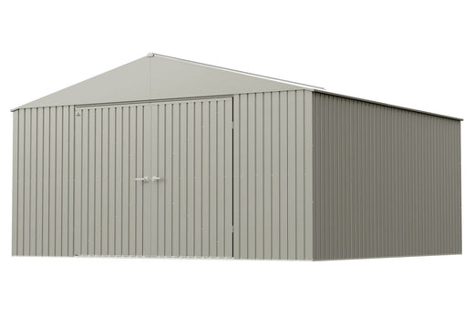 Arrow Elite 14x14-ft Cool Grey Corrosion-Resistant Steel Storage Shed