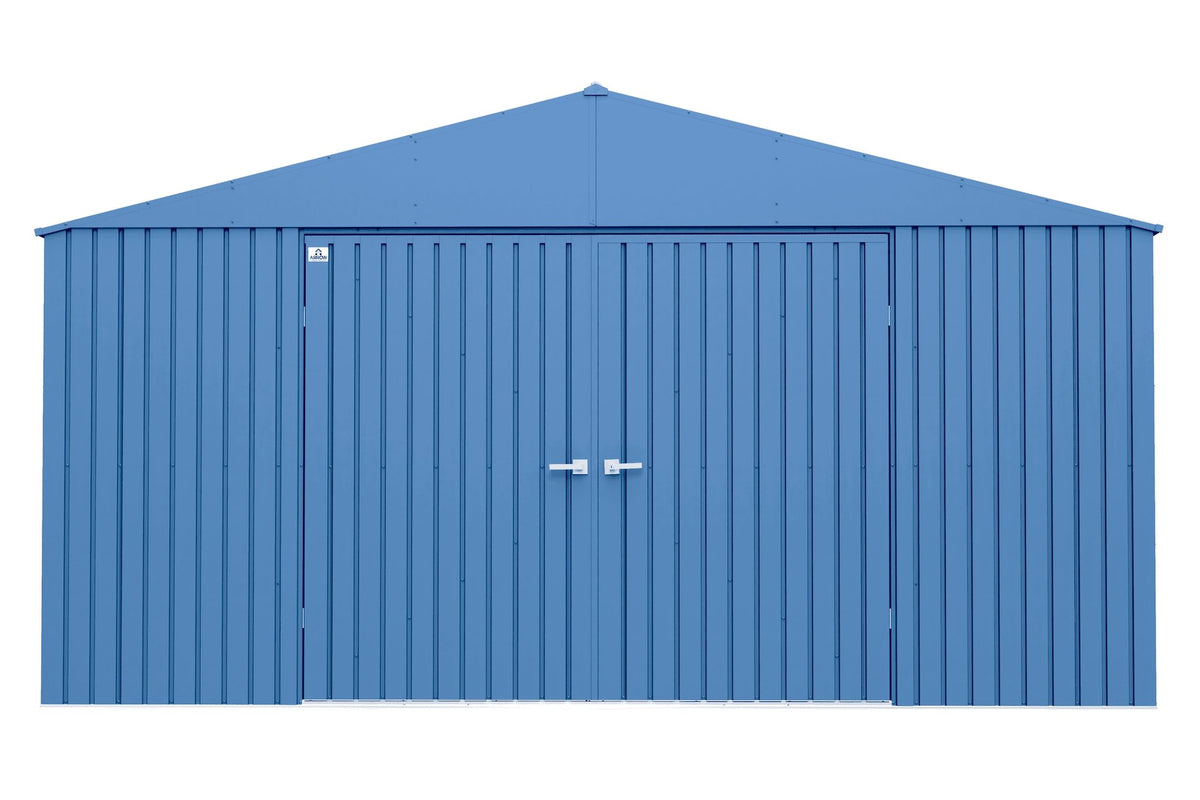 Arrow Elite 14x14-ft Corrosion-Resistant Blue Grey Steel Shed