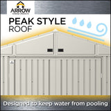 Arrow Elite 6x6-ft Galvalume Corrosion-Resistant Steel Shed image 8