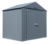 Arrow Elite Steel Storage Shed, Anthracite, 8-ft x 6-ft image 2