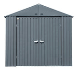 Arrow Elite Steel Storage Shed, Anthracite, 8-ft x 6-ft image 3