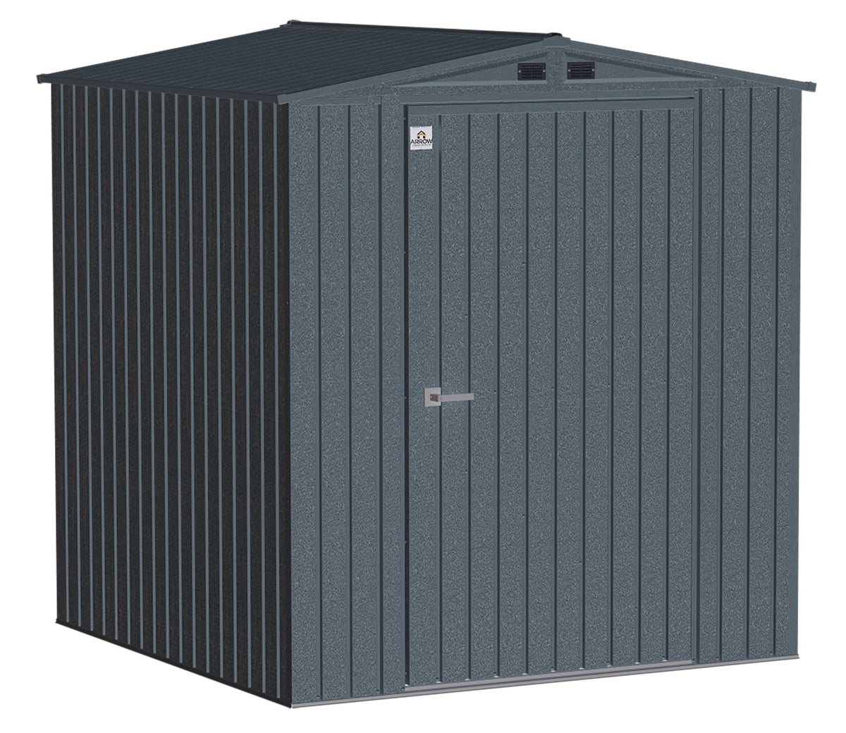 Arrow Elite Steel Storage Shed with Pent Roof, Anthracite, 6-ft x 6-ft