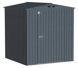 Arrow Elite Steel Storage Shed with Pent Roof, Anthracite, 6-ft x 6-ft