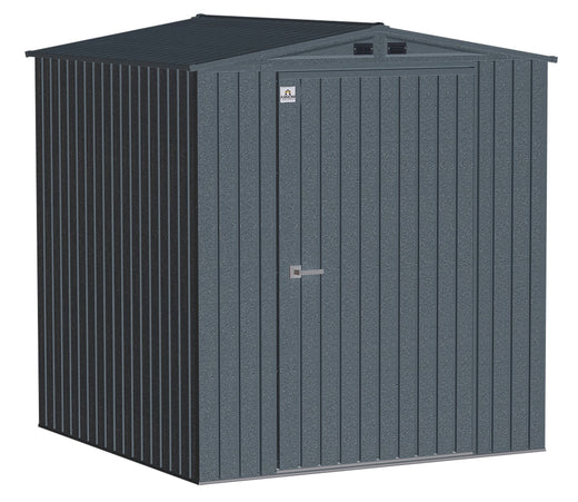 Arrow Elite Steel Storage Shed with Pent Roof, Anthracite, 6-ft x 6-ft