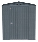 Arrow Elite Steel Storage Shed with Pent Roof, Anthracite, 6-ft x 6-ft image 3