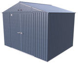 Arrow Elite Steel Storage Shed with Pent Roof, Blue Grey, 10-ft x 8-ft