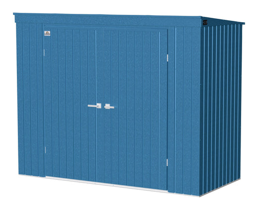 Arrow Elite Steel Storage Shed with Pent Roof, Blue Grey, 8-ft x 4-ft