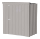 Arrow Elite Steel Storage Shed with Pent Roof, Cool Grey, 6-ft x 4-ft image 2