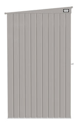 Arrow Elite Steel Storage Shed with Pent Roof, Cool Grey, 6-ft x 4-ft image 4