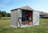 Arrow Elite Steel Storage Shed with Pent Roof, Cool Grey, 8-ft x 6-ft image 3