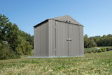 Arrow Elite Steel Storage Shed with Pent Roof, Cool Grey, 8-ft x 6-ft image 4