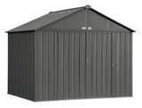 Arrow EZEE Galvanized Steel Storage Shed, Charcoal, 10-ft x 8-ft