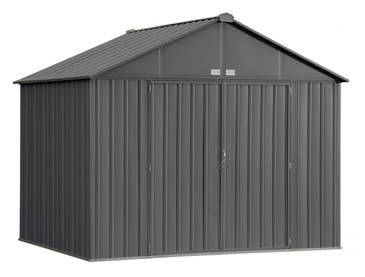 Arrow EZEE Galvanized Steel Storage Shed, Charcoal, 10-ft x 8-ft