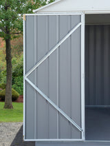 Arrow EZEE Galvanized Steel Storage Shed, Charcoal, 10-ft x 8-ft image 6